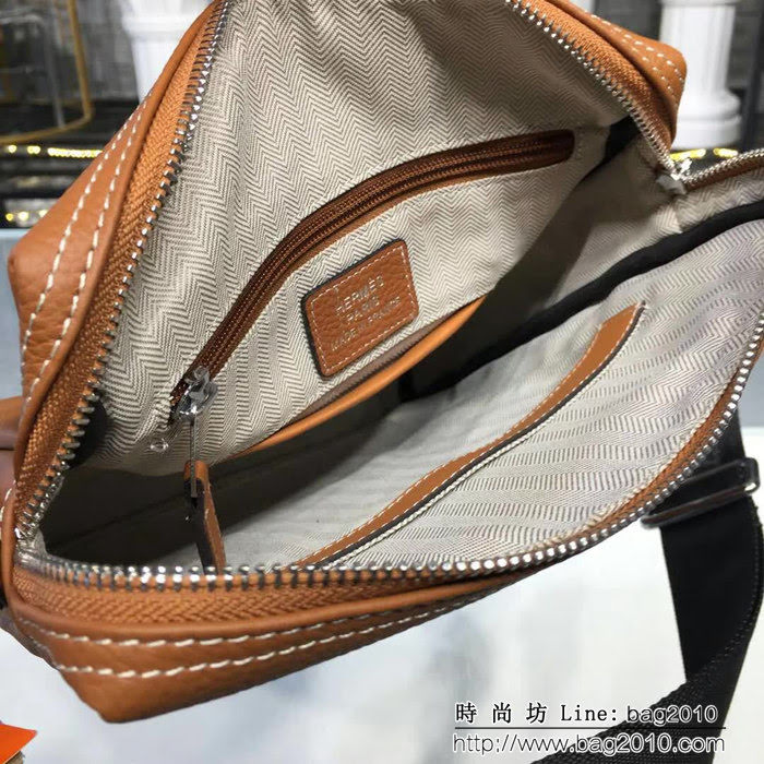 HERMES愛馬仕 最新款 頂級牛皮 男士斜挎包 8830-4 JD1274